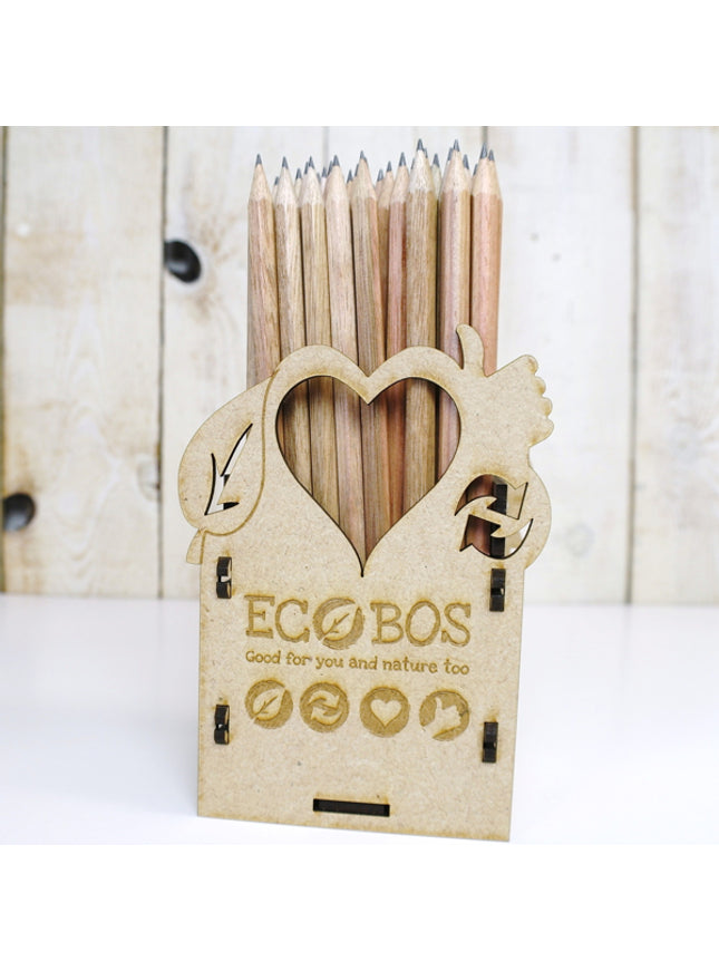Ecobos koker met 72 zeskantige potloden - FSC 100%