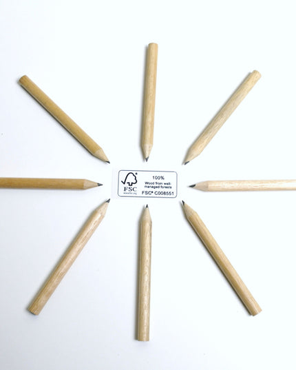 Rond mini-potlood (ca. 9 cm) FSC