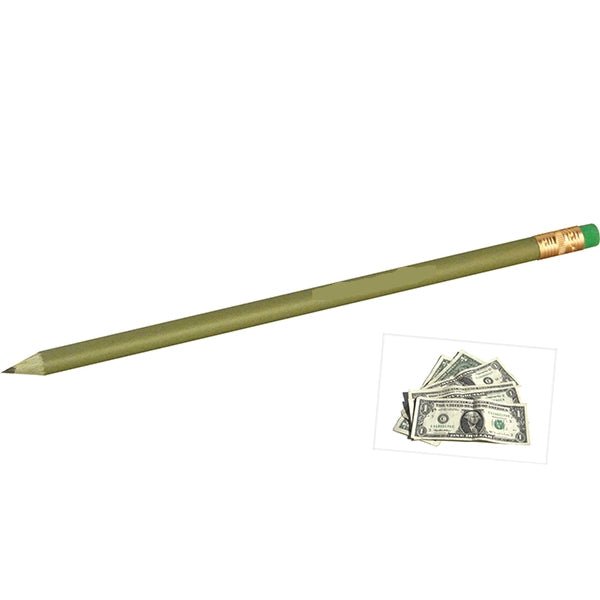 Crayon rond fabriqué à partir de plastique recyclé (70%) + dollars (30%)