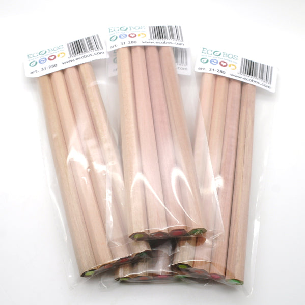 Ecobos blister 4x 1 fluo-kleurdikkerd GEEL/ORANJE/ROZE/GRO