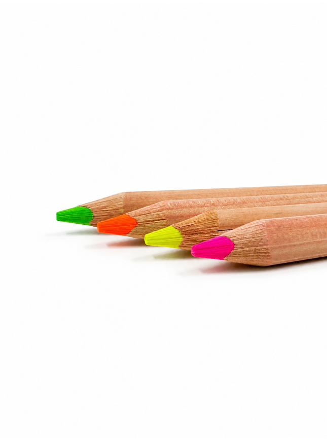 Ecobos blister 4x 1 fluorescent color thicker YELLOW/ORANGE/PINK/GRO