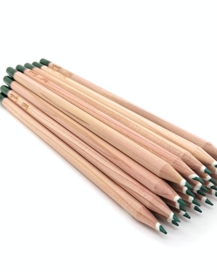 Round colored pencil with seeds - green: basil