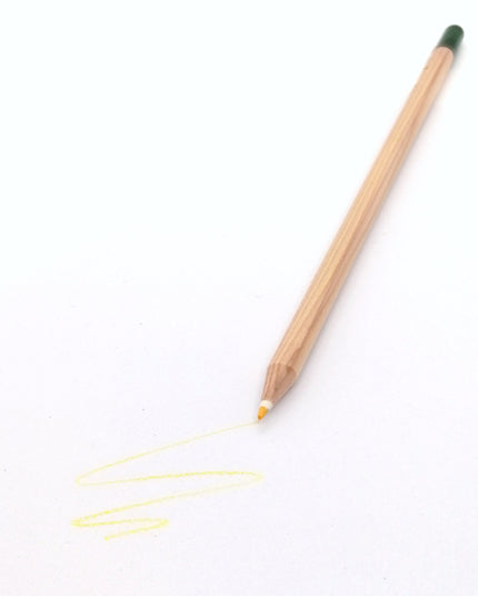 Rond kleurpotlood met zaden - geel : margriet