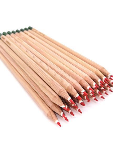 Rond kleurpotlood met zaden - rood : anjer