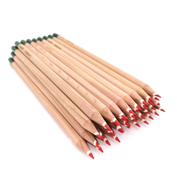 Rond kleurpotlood met zaden - rood : anjer