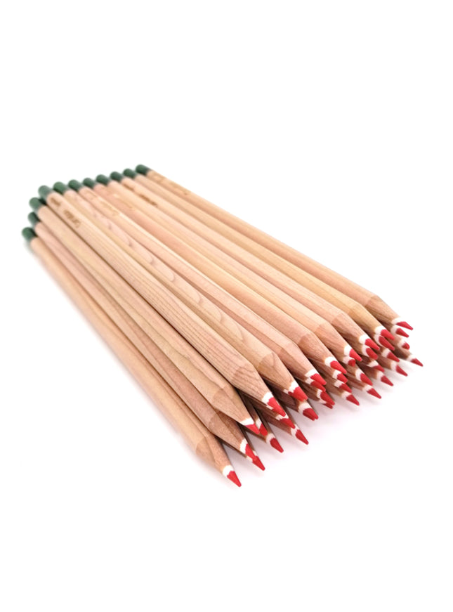 Rond kleurpotlood met zaden - rood : anjer