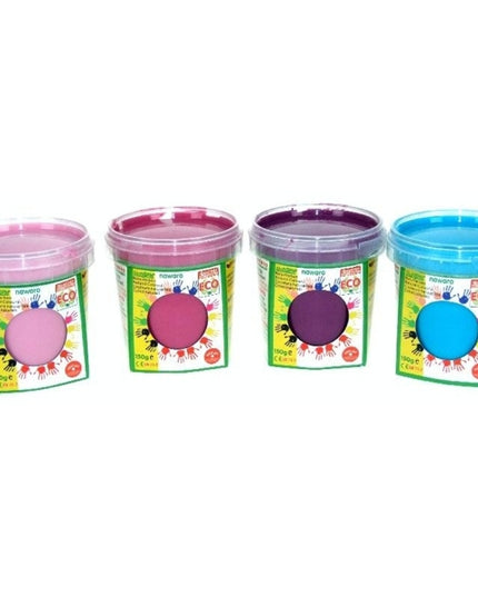 vingerverf "Princess Ecofee" 4 kleuren (4x 150ml) - lichtroze, donkerroze, paars, turkoois