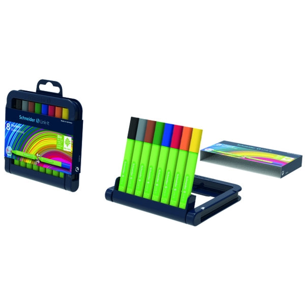 fineliner Link-it - bio-kunststof - 0,4 mm - 8 kleuren