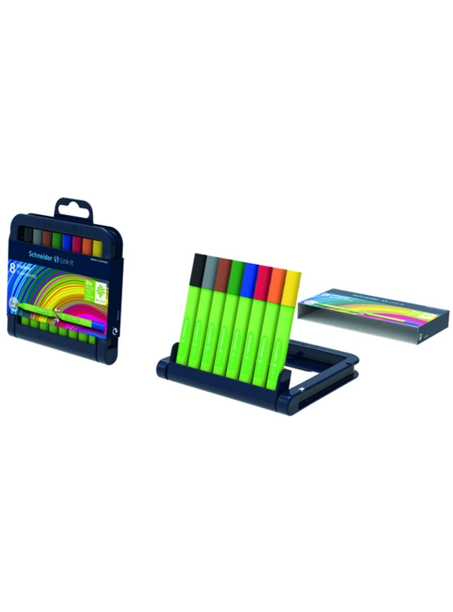 fineliner Link-it - bio-kunststof - 0,4 mm - 8 kleuren
