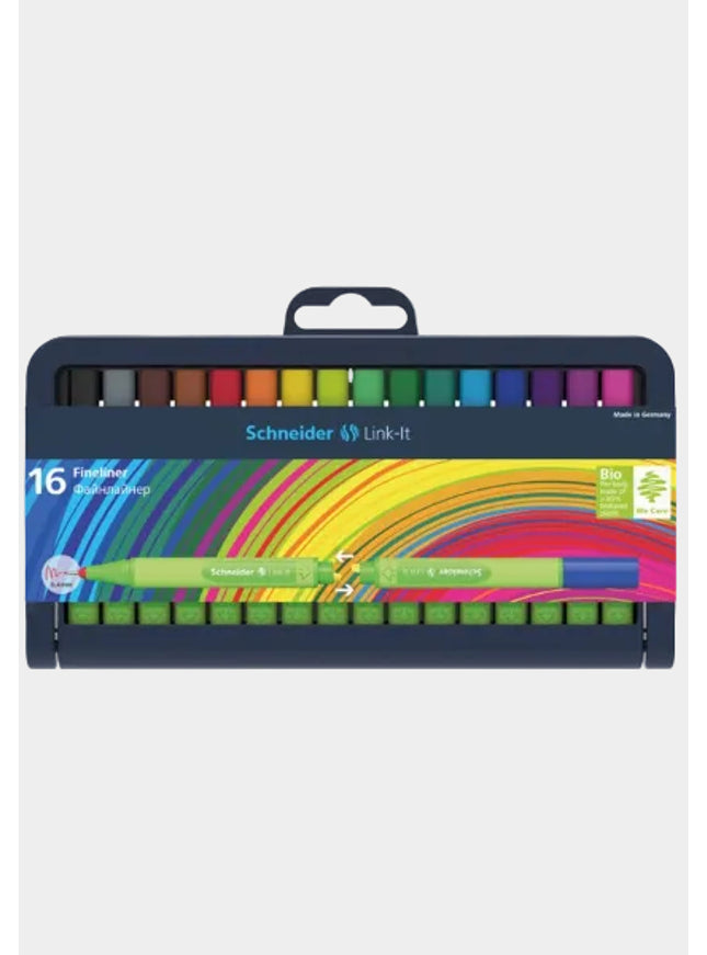 fineliner Link-it - bio-kunststof - 0,4 mm - 16 kleuren