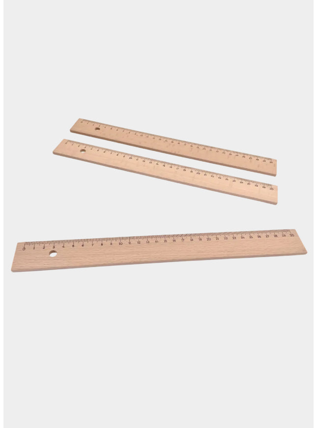 houten lat 30 cm met staalkant