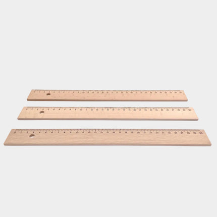 houten lat 30 cm met staalkant