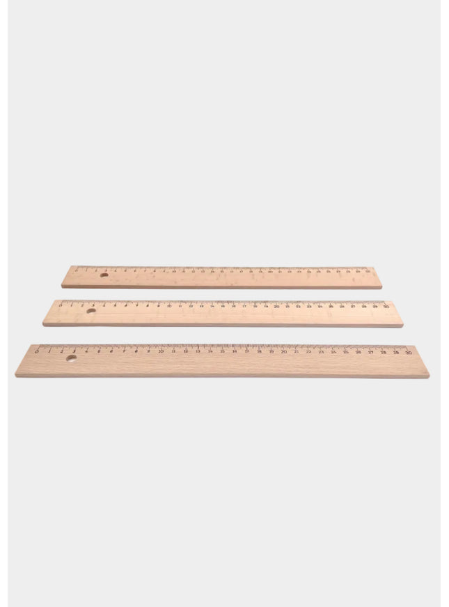 houten lat 30 cm met staalkant