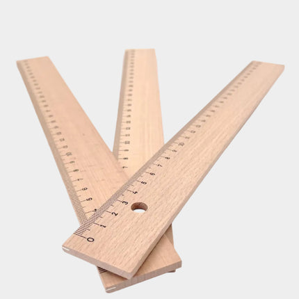 houten lat 30 cm met staalkant