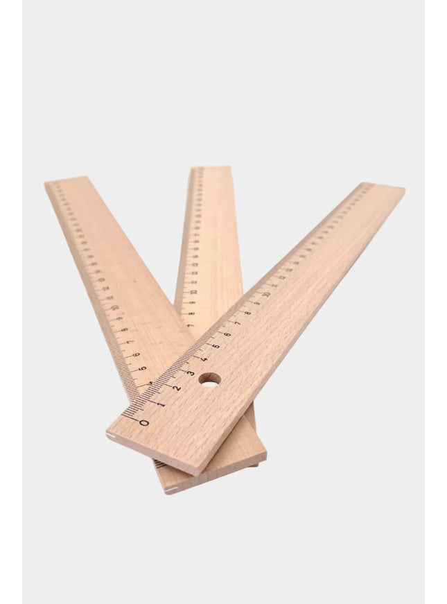 houten lat 30 cm met staalkant