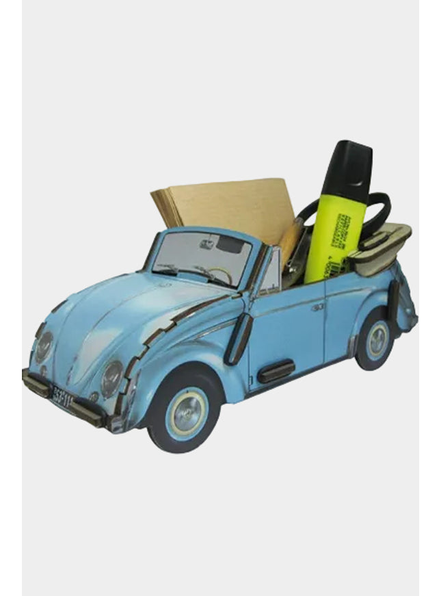 pennenhouder "VW kever cabriolet" - blauw
