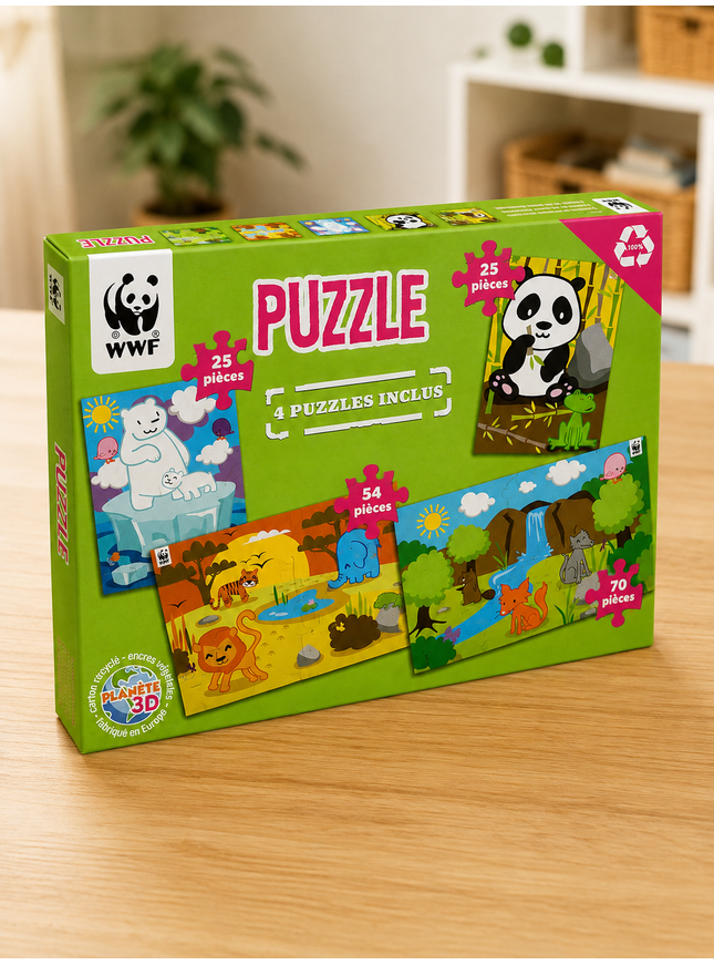 WWF puzzle (4) dessins