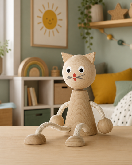 zitfiguur poes, blank