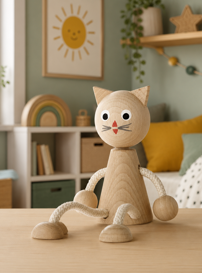zitfiguur poes, blank