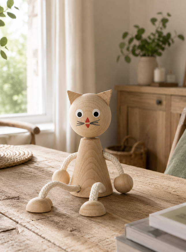 zitfiguur poes, blank