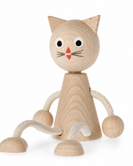 zitfiguur poes, blank