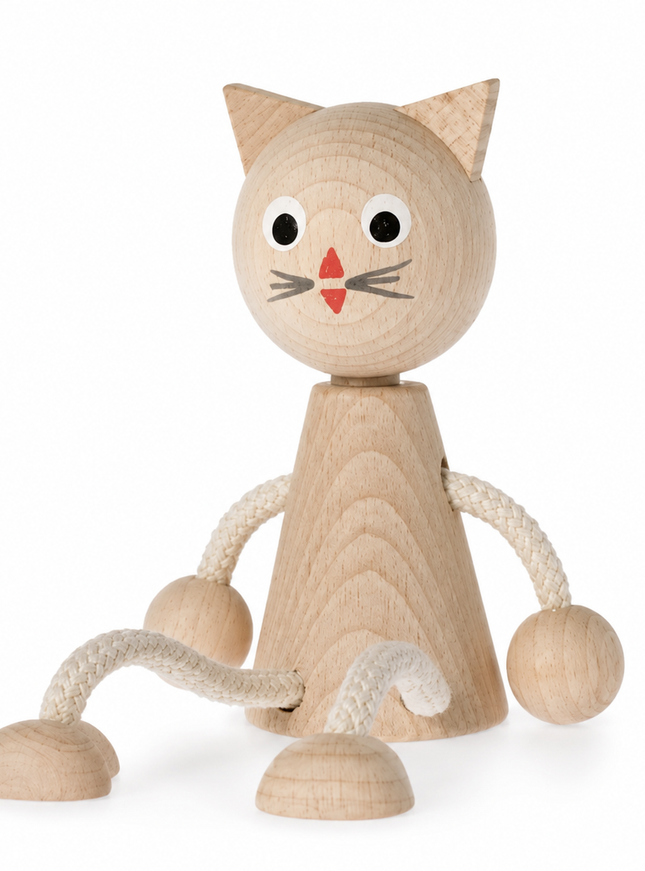 zitfiguur poes, blank