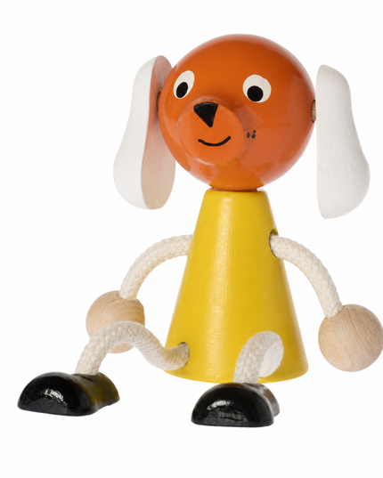 zitfiguur hond, gekleurd