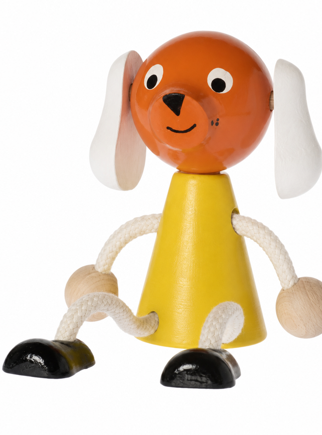 zitfiguur hond, gekleurd