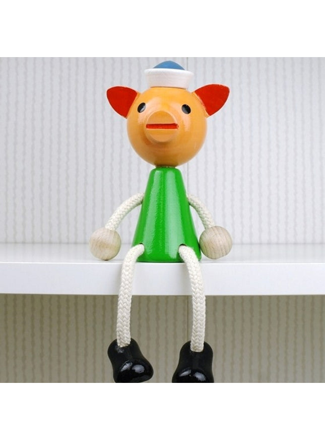 zitfiguur varken, gekleurd