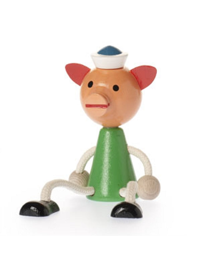 zitfiguur varken, gekleurd