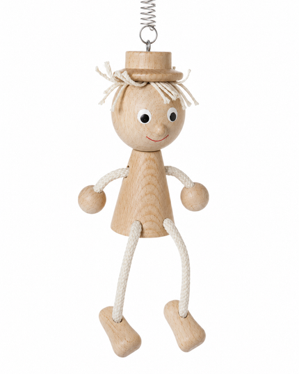 zitfiguur aan veer jongen, blank