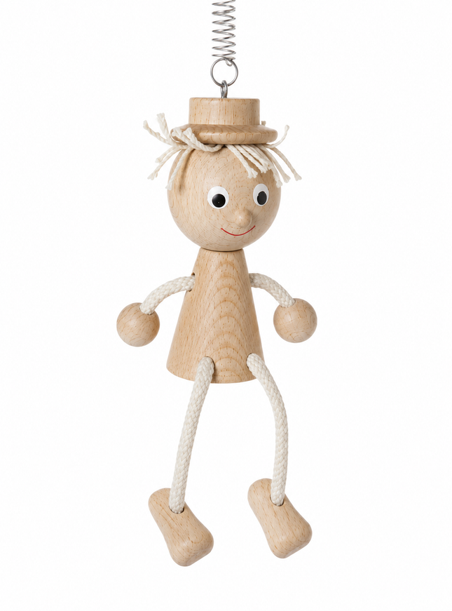 zitfiguur aan veer jongen, blank