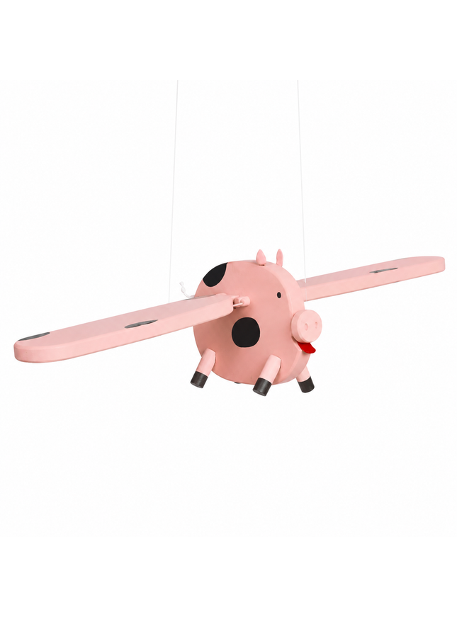 figure de vol, colorée - cochon