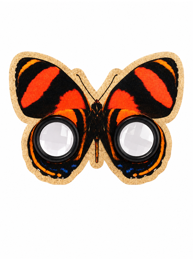 lunettes œil de mouche - papillon rouge/noir