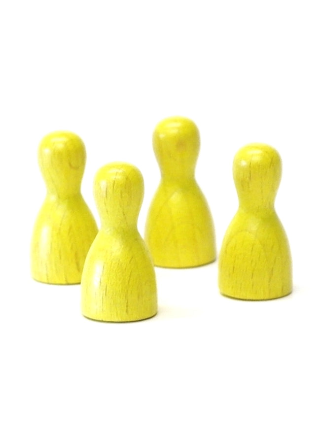 houten pion "Halmakegel" - ca. 12x24 mm - geel