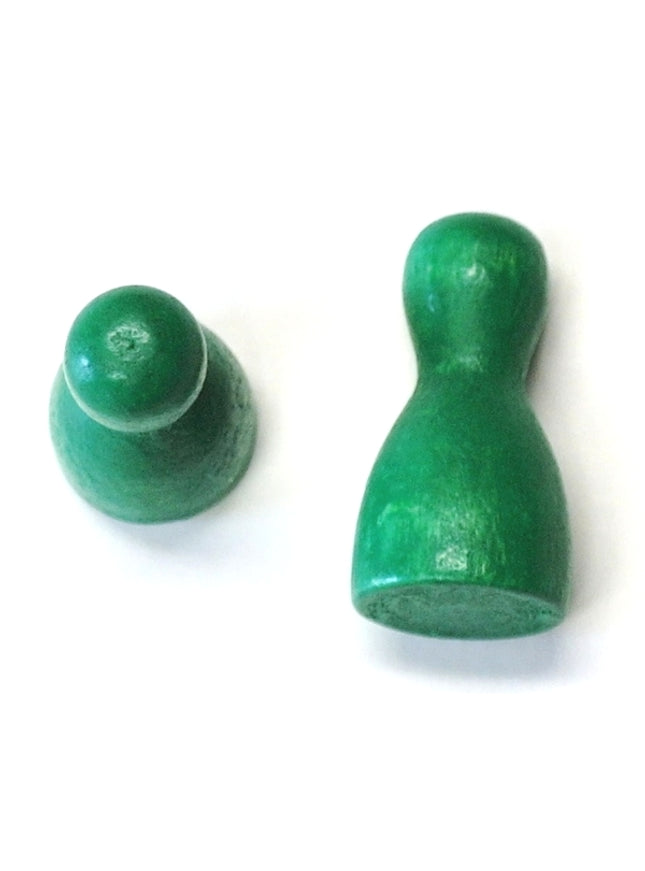houten pion "Halmakegel" - ca. 12x24 mm - groen
