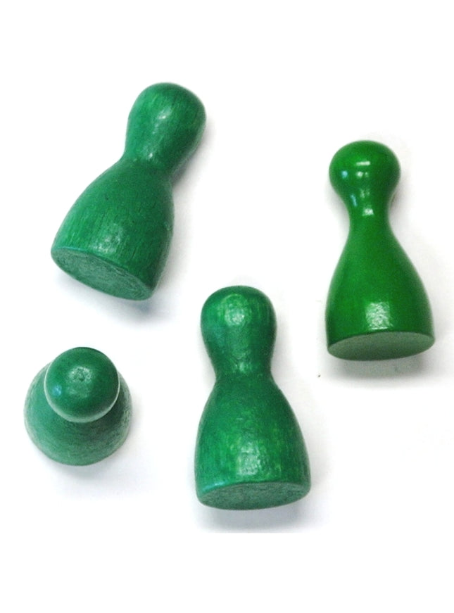 houten pion "Halmakegel" - ca. 12x24 mm - groen