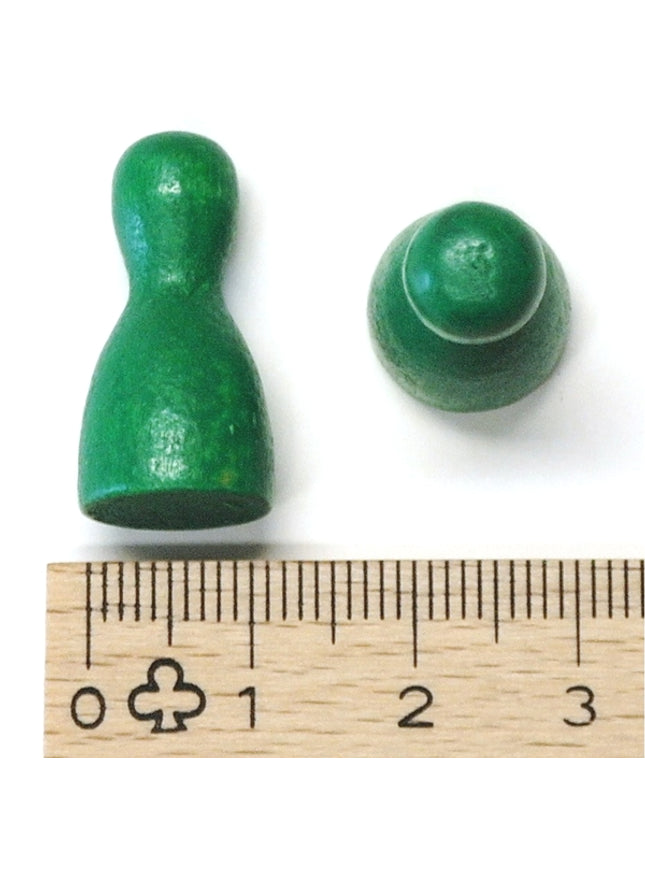houten pion "Halmakegel" - ca. 12x24 mm - groen