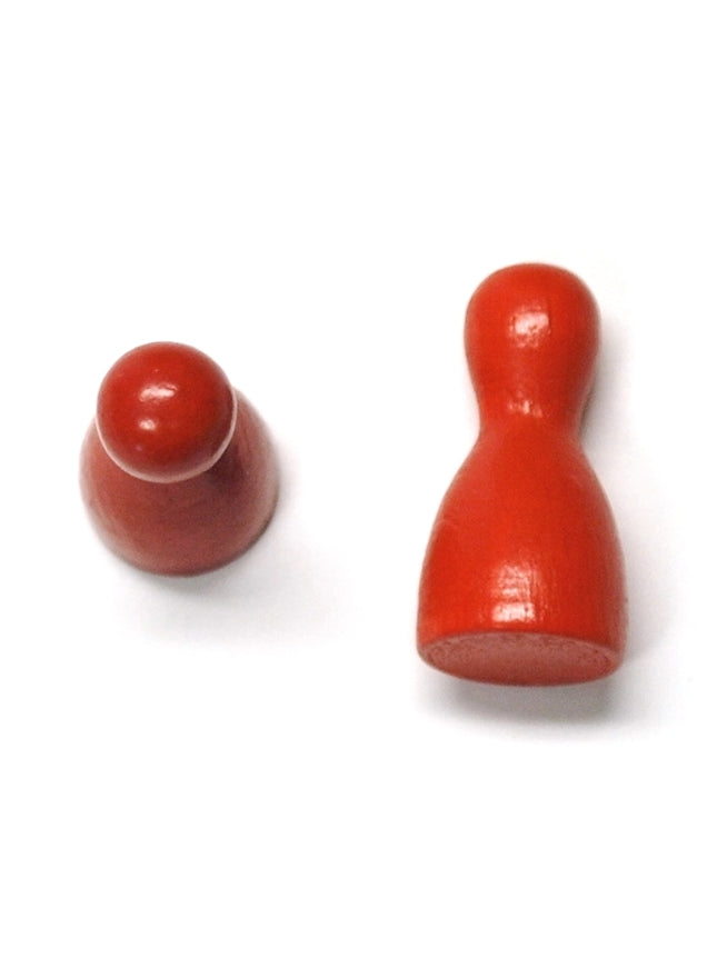 houten pion "Halmakegel" - ca. 12x24 mm - rood