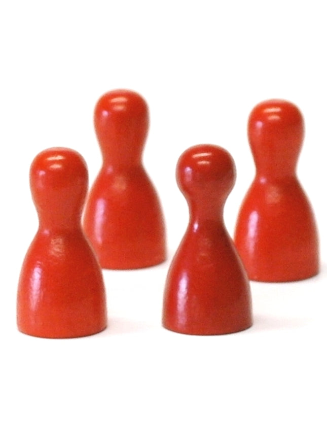 houten pion "Halmakegel" - ca. 12x24 mm - rood
