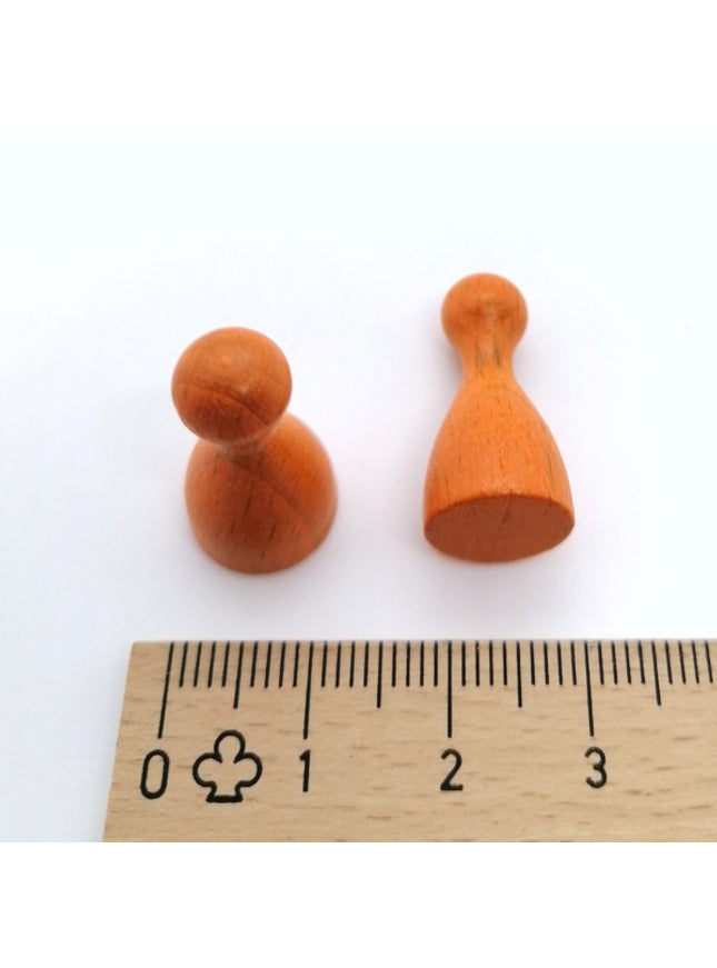 houten pion "Halmakegel" - ca. 12x24 mm - oranje