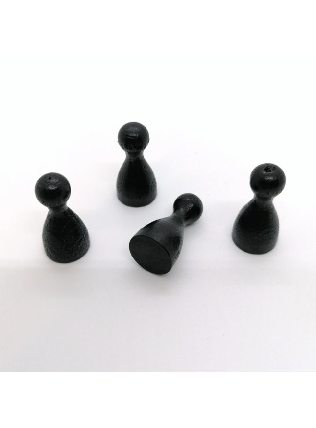 houten pion "Halmakegel" - ca. 12x24 mm - zwart