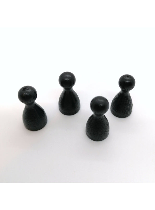 houten pion "Halmakegel" - ca. 12x24 mm - zwart