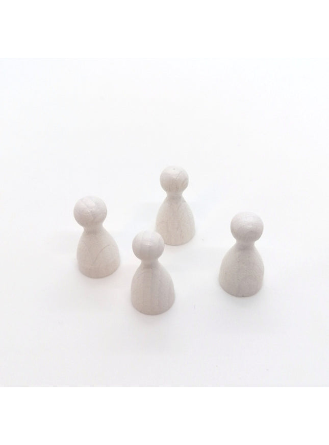 houten pion "Halmakegel" - ca. 12x24 mm - wit
