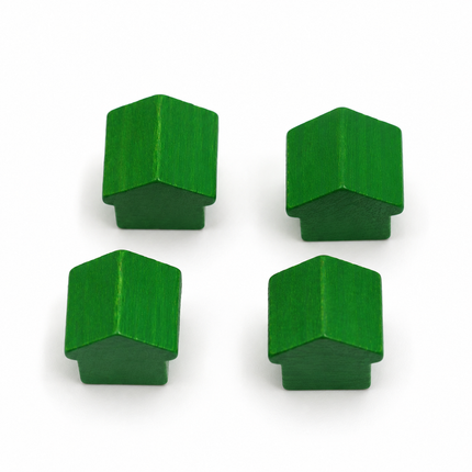 houten hotel - ca. 12x13x12 mm - groen