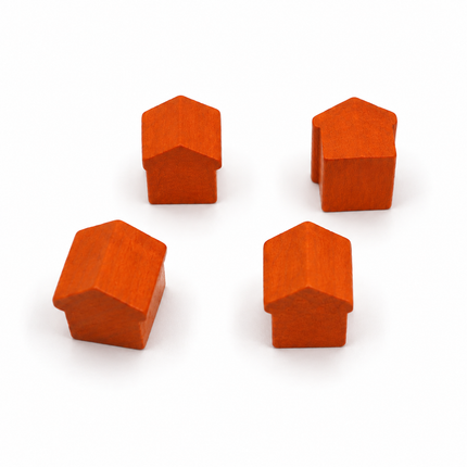 houten hotel - ca. 12x13x12 mm - oranje