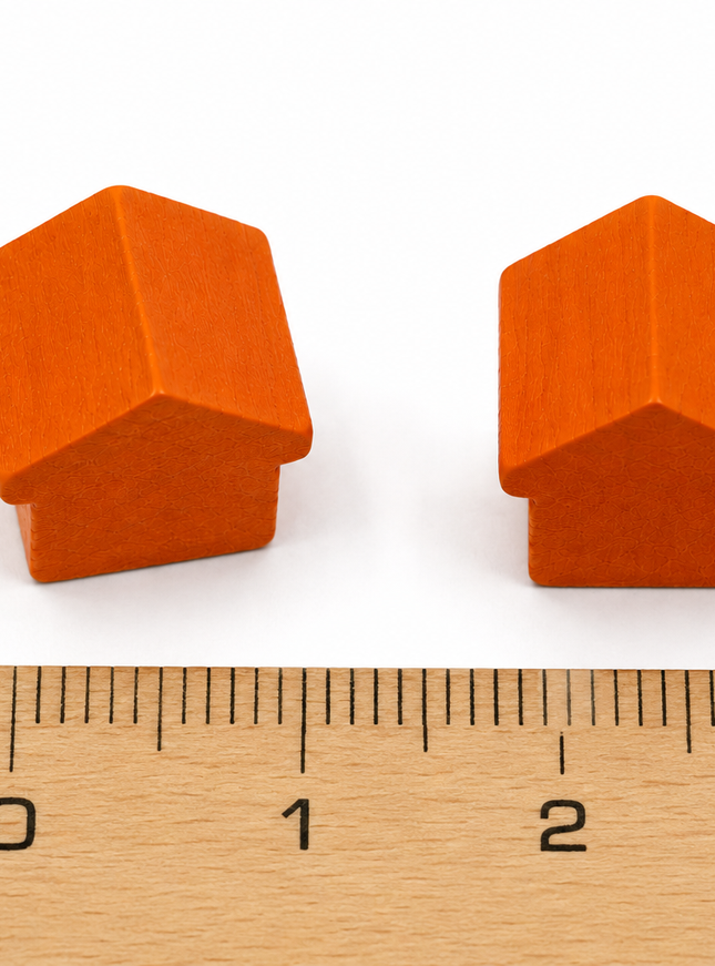 houten hotel - ca. 12x13x12 mm - oranje