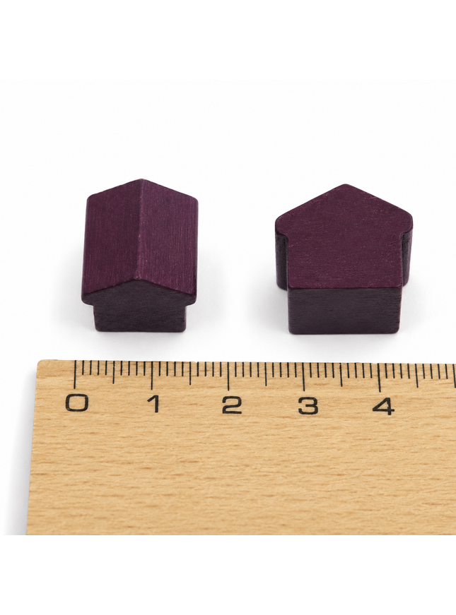 wooden hotel - approx. 12x13x12 mm - purple