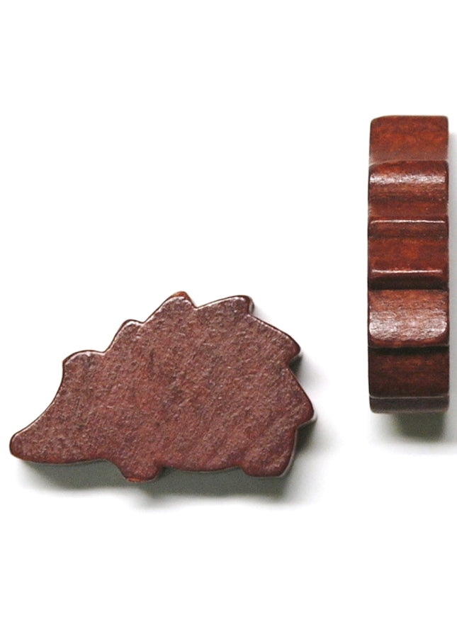 houten figuur egel bruin - ca. 30x18x8 mm