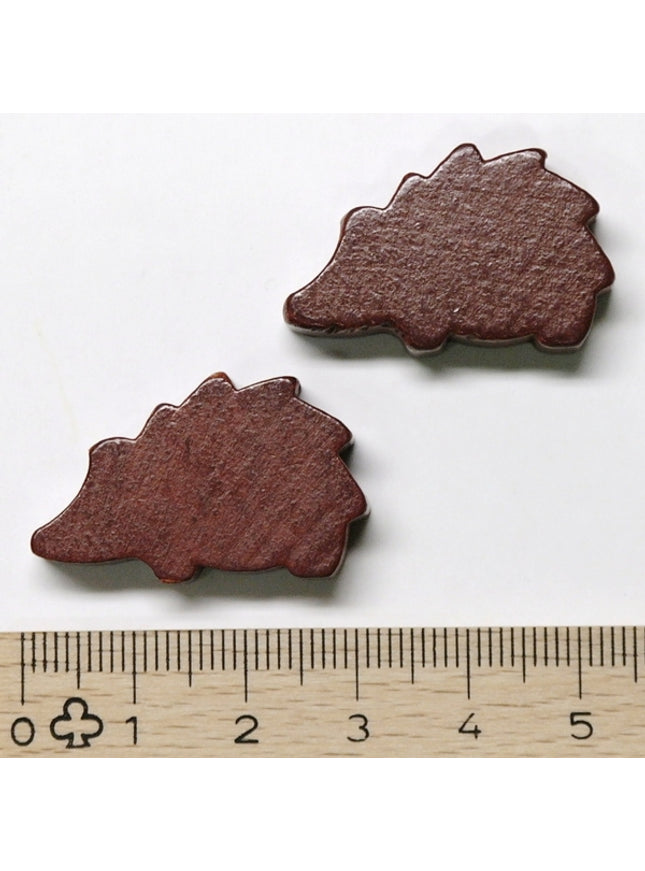 houten figuur egel bruin - ca. 30x18x8 mm